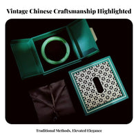 Elegant Design Chinese Design Bracelet Box Soft Lining Double Door Jewelry Case Decorative for Women, Brides, Dresser, Anniversary, Birthday