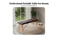 High-Density Foam Padding Foldable Massage Table Solid and Stable Construction Portable Massage Table Easy to Clean Portable Bed Oil-Proof for Estheticians, Home Users, Students, Mobile Services, Travel