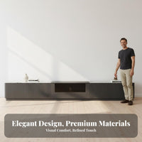 TV Cabinet Effortless-Touch Automatic Open Super Short Throw Display Device Cabinet Solid Wood Construction Retractable Display Device Stand