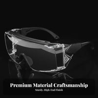 Anti-Spray Safety Goggles Shock Resistant Curved-Fit Safety Goggles Windproof Riding Glasses Wide Vision for Workers, Cycling