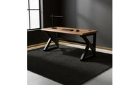 Double Computer Desk Large Desktop Gaming Computer Desk Spacious Tabletop for Students