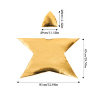 Glittery Material Star Costume Pull-on Style Shiny Star Outfit Velcro Closure Pointed Hat Set Finished Edges for Children, Kids, Party Dress-up, Stage Performance