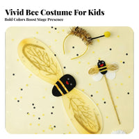 Bee Costume Set Lightweight children's Bee Costume Comfortable Bumblebee Dress-Outfit for Young Children, Preschoolers, Halloween, Birthday Parties