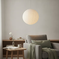 Round Pendant Lampshade Linen-Like Pendant Lampshade Hanging Lamp Shade Ivory Lighting Woven for Living Room, Bedroom