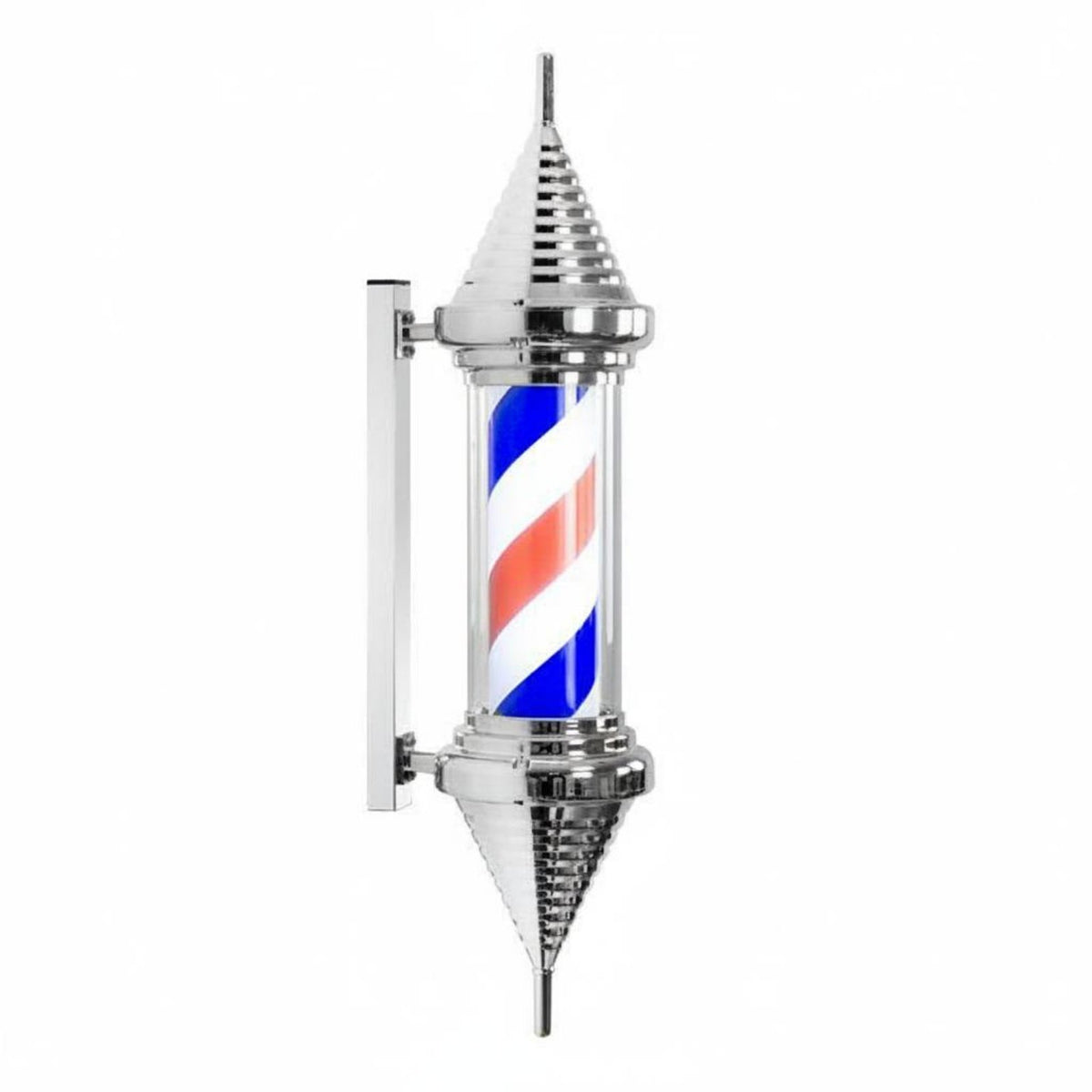 Illuminated Hair Pole Waterproof Rotating Hair Shop Lamp Wall Mounted Striped Pole High Brightness Business Signage