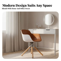 Adjustable Height rotating Mesh Chair Minimalist Design Office Furniture Support Thick Padded Seat for Home Users, Remote Workers, Students, Study Room, Bedroom, Reception Area
