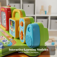Multi-Functional Activity Desk Early Education Multi-Functional Activity Table Lights and Sounds Interactive Learning Table for Young Children, Kids