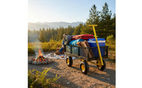 Yard Pull Wagon Large Capacity Heavy Duty Garden Cart Rotating Handle Garden Wagon Cart for Camping