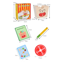 And Pretend Pretend Meal Pieces Toy Culinary Play Set Wooden French Fries Matching Game Screen Fun for Children