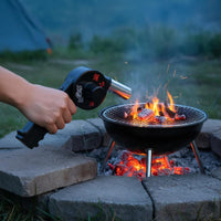 Electric BBQ Air Blower Fast Ignition Portable BBQ Fan Heat-Resistant Electric Fire Blower for Barbecue, Camping