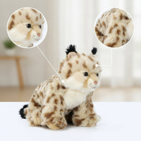 Soft Toy Lynx Toy Soft Lynx Stuffed Animal Realistic for Playroom, Bookshelf