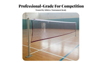 Competition Grade Badminton Net Heavy Duty Nylon Badminton Net Reinforced Edging Racket Sport Accessory High Tenacity for Professionals, Recreational Players, Indoor, Training, Backyard