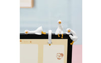 4 Pieces Cute Duck Dashboard Decoration Cartoon Duck Dashboard Decor Playful Screen Perch Figures Compact for Drivers, Commuters, Office Desk