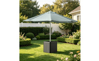 Umbrella Base Table Ribbed Umbrella Stand Table Compact Furniture for Poolside, Backyard