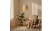 Handmade Macrame Lampshade Cylindrical Macrame Pendant Light Shade Decorative Lampshade with Fringe Unique Design for Bedroom, Cafe