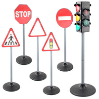 Children's Simulation Traffic Light and Road Sign Toy with Lights and Sounds
