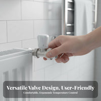 Easy to Install PPR Thermostatic Heater Valve Energy Saving Thermostatic Heater Valve Heat and Cold Resistant for Homeowners, Heater S