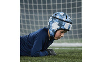 EVA Foam Children's Head Protector Cloth-Covered Padded Sports Head Protector Ear-Covering Football Headgear Adjustable Chin Strap