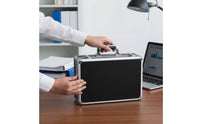 Aluminum Tool Box Sturdy Aluminum Aviation Case Lockable Tool Case Sturdy Design Safeguarding Equipment Briefcase Shock