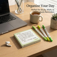 Colorful Removable Sticky Notes, Cute Stationery for Studying and Journaling, Postits for Teens, Cream Green
