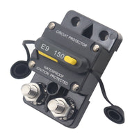 Manual Reset Circuit Breaker Marine-Grade Circuit Breaker with Terminal Protectors Dust-Resistant Overload Protector for Vehicle Wiring