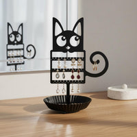 Earring Tree Organizer Space-Saving Earring Display Stand Easy to See Cat Jewelry Stand Dressing Table, Desktop