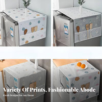Dustproof Refrigerator Top Cover With Storage Pockets Microwave Oven Top Cover Multi-Functional for Homemakers, Homeowners, Laundry Room