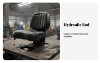 High-Density Foam Cushion Tractor Shock-Absorbing Seat Slide Rail Mount Forklift Replacement Seat Effortless Sliding Rails