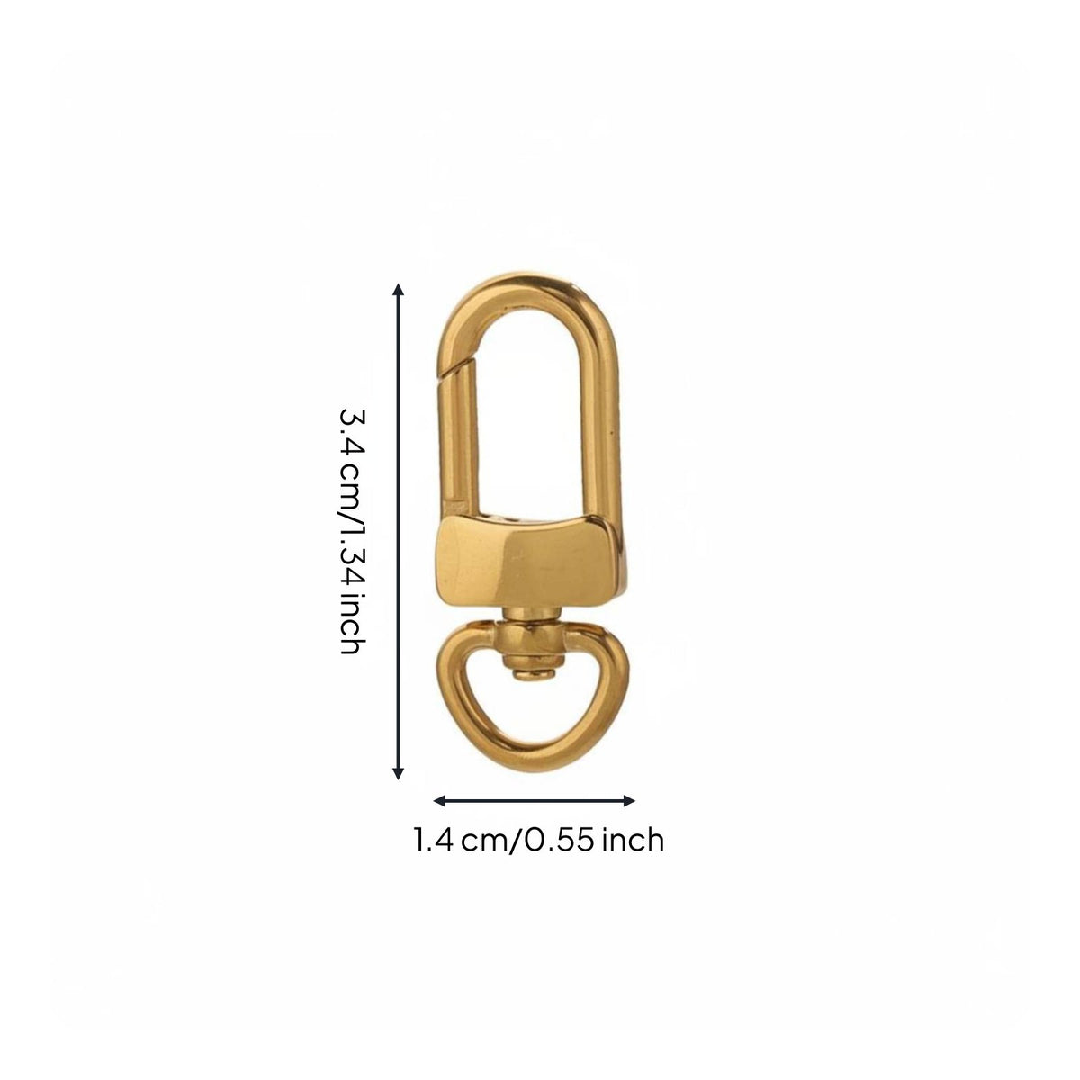 Stainless Steel Trigger Snap Hook DIY Purse Strap Clip Hand Polished Bag Hardware for Crafters