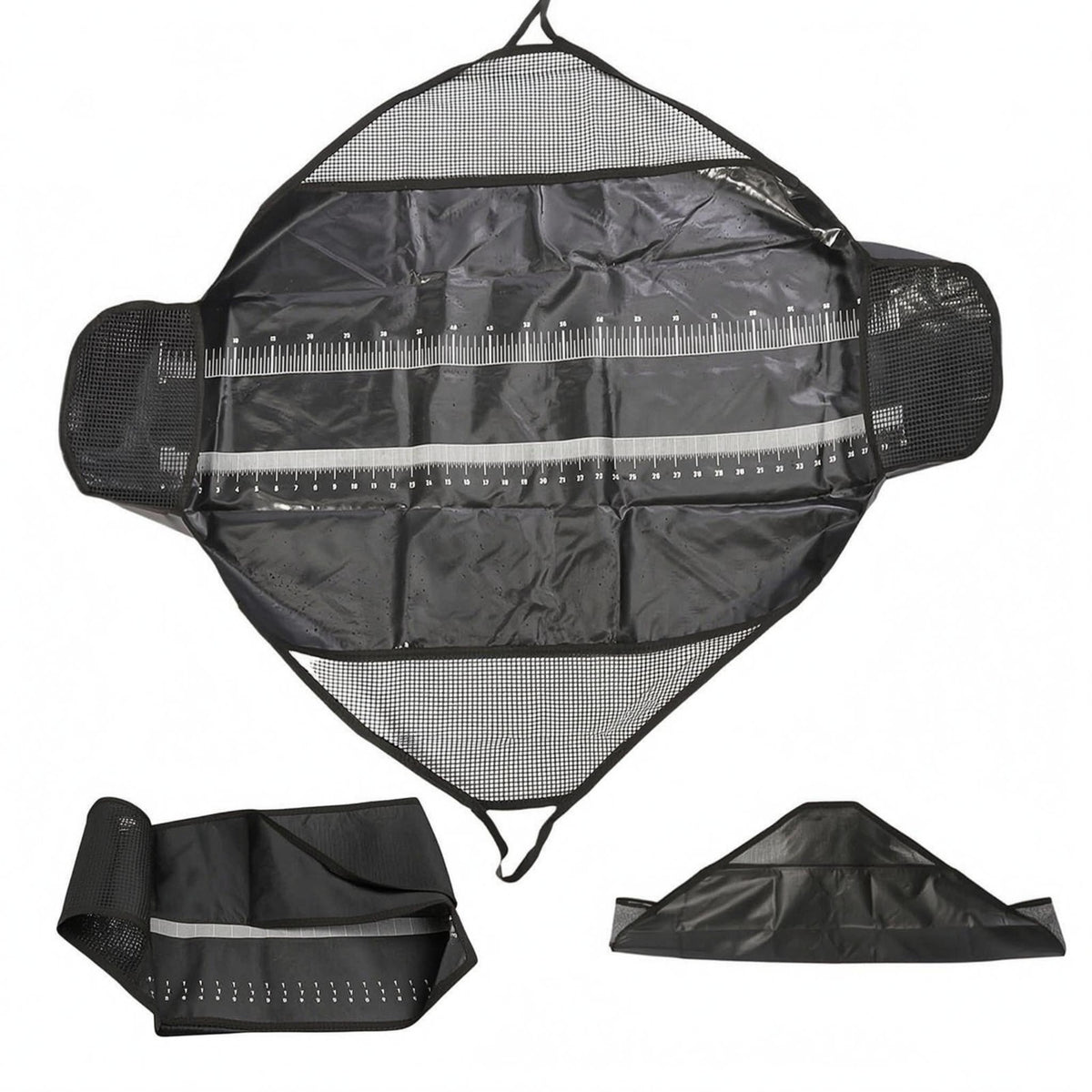 Non-Absorbent Mesh Angling Measuring Sling Reinforced Stitching Angling Measuring Ruler Bag Hanging Loops Weigh Sling Bag