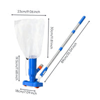 Portable Jet Suction Cleaner with Mesh Bag Deluxe Pool Vacuum with Telescopic Pole Mini Pool Vacuum Cleaner Premium for Spas