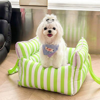 Dog Booster Seat with Handles Cushioned Pet Carrier Bag Secure Canine Booster Seat Cats