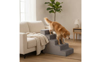 Foldable Pet Stair Washable Pet Steps with Soft Cover Non-Slip Dog Ramp with Foam for Small Dogs, Injured Pets, Bedside, Sofa