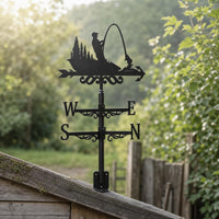 Metal Animal Weathervane for Outdoor Garden and Yard Decoration, Iron Art Craft Ornament