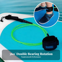 Stand-up Paddleboard Leg Rope All-Direction Turn Upright Paddleboard Leash Wave-Riding Board Leash Comfortable Padded Cuff