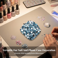 1000 Pieces Flatback Rhinestones Handmade Resin Craft Jewels Non Hotfix Nail Craft Jewels for Hobbyists, Fashion Enthusiasts, Scrapbooking, Home Decor