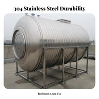Stainless Metal Water Tank Large Capacity Rooftop Water Cistern Industrial Storage Equipment for Facility Supervisor S, Farmers, Farms