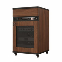 Wooden Amplifier Cabinet Adjustable Shelves AV Equipment Rack Cabinet Sturdy Construction Multi-Tier Component Rack for Audiophiles, Living Room