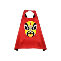 Cultural panache Chinese theatrical face covering Cape attention-grabbing-Catching Design Performance Wear striking hues Costume Cloak Adjustable Fit for Children, actors, School Plays, the childed Events, celebration event, Dance Recitals