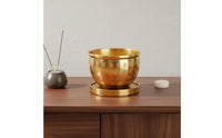 Hundred Blessings Copper Blessing Vessel Fortune Symbol Brass Treasure Basin Auspicious Feng Shui Treasure Bowl for Business Owners, Home Entrance