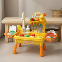 7 L Basin Duck Themed Toy Sink Detachable Legs Toy Sink Set