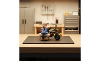 Crouching Woman Figure Realistic Mini Dog Ornament Miniature