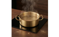 Gold-Colored Hot Pot Thickened Stainless Steel Pot Polished Shiny Finish Cookware Flat Bottom
