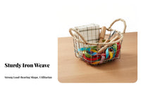 Countertop Utility Basket Space-Saving Vanity organizer Sturdy Construction