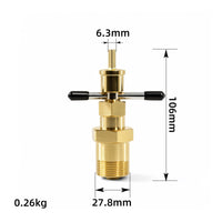 Solid Brass Olive Extractor with Cross Handle Compact Olive Remover Puller Tool Corrosion-Resistant Compression Sleeve Puller High-Strength for Plumbing Maintenance, Workshop