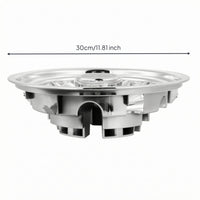Utility Cart Hub Cap Silver 8-Inch Wheel Hub Cap Scratch-Resistant Vehicle Accessory
