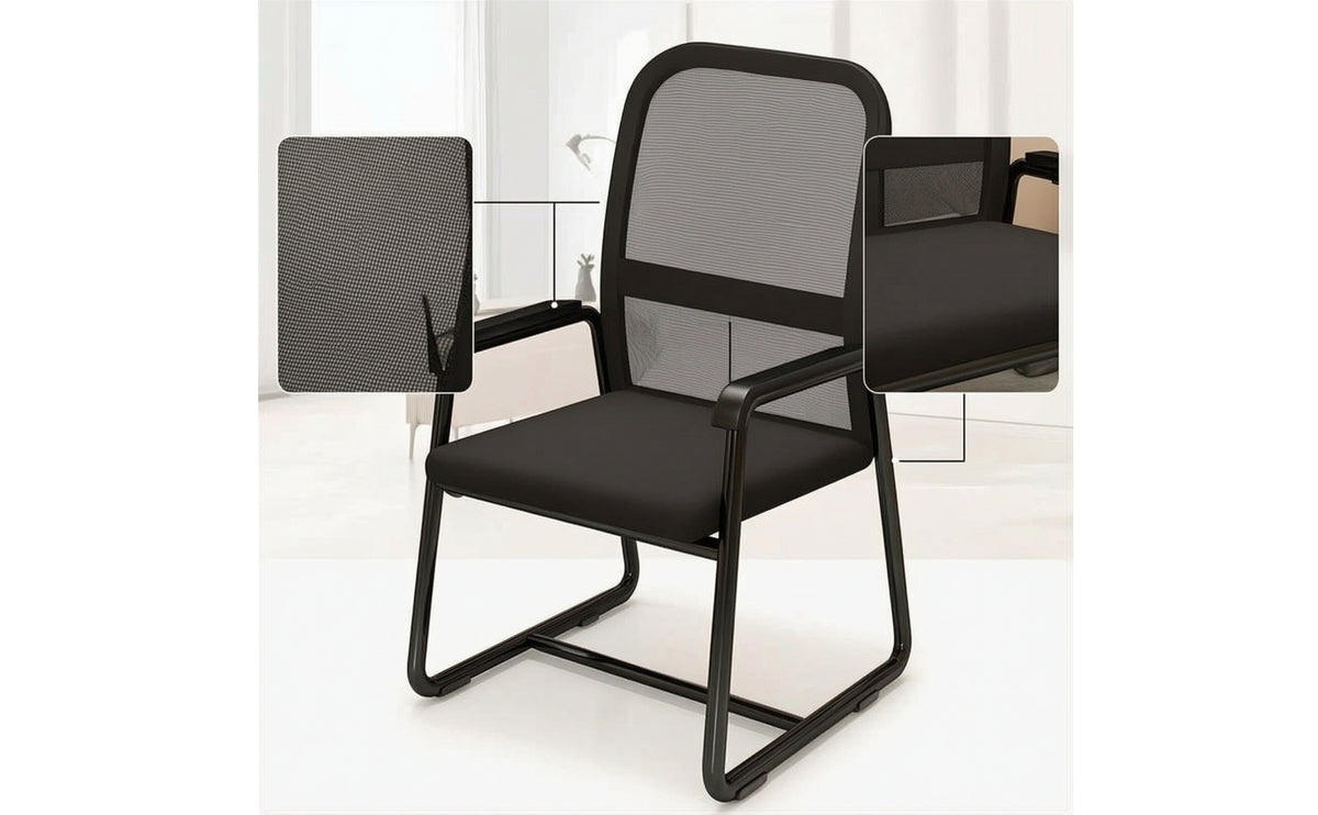 Cantilever Chair Ventilated Sled Base Chair Breathable Furniture for Guests, Students, Conference Room, Home Office