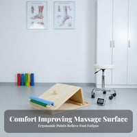 Solid Wood Construction Wooden Slant Board Improves Flexibility & Mobility Leg Stretching Board Anti-Slip Design Foot and Ankle Stretcher Heavy Duty for Runners, Athletes, Seniors, Home Gym, Office