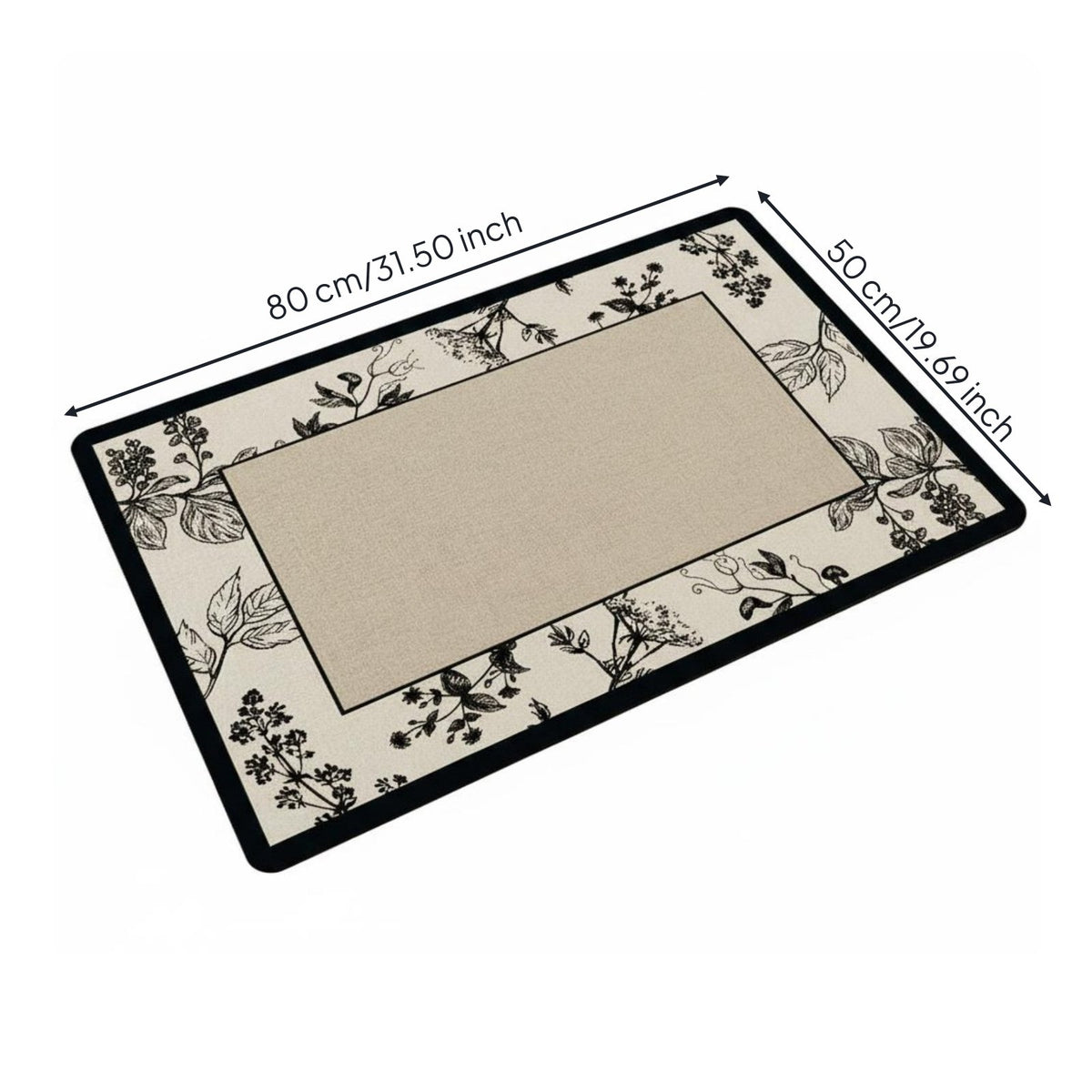 Easy to Clean Diatomaceous Diatomite Bath Mat Long-Lasting Absorbent Bathroom Mat Odor Resistant Home Textile No Pilling for Entryway, Toilet