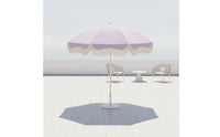 Freestanding Umbrella with Fringed Canopy Outdoor Patio Umbrella Vintage-Inspired Fringe Sunshade Tassel for Garden, Backyard, Market Stall